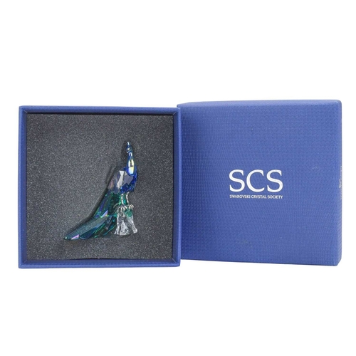 299 - A Swarovski Crystal peacock. Designed by Elisabeth Adamer for the Swarovski Crystal Society (2013 An... 
