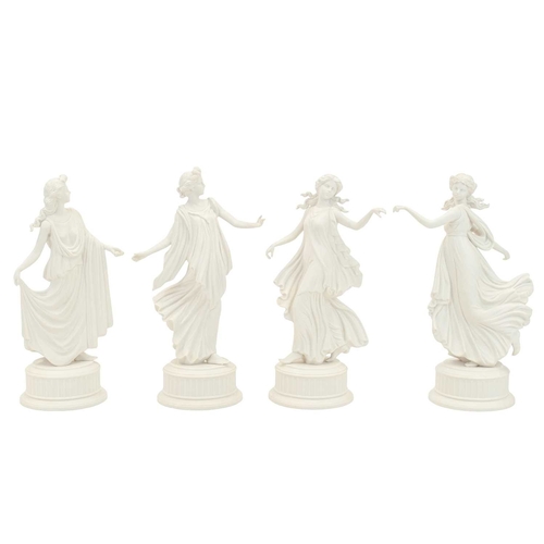 348 - Six Wedgwood 'Dancing Hours' porcelain figures. Limited edition of 12,500 and handnumbered, rare to ... 