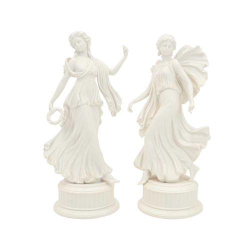348 - Six Wedgwood 'Dancing Hours' porcelain figures. Limited edition of 12,500 and handnumbered, rare to ... 