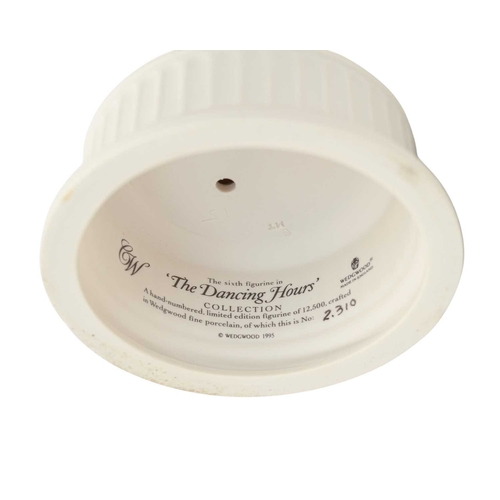 348 - Six Wedgwood 'Dancing Hours' porcelain figures. Limited edition of 12,500 and handnumbered, rare to ... 