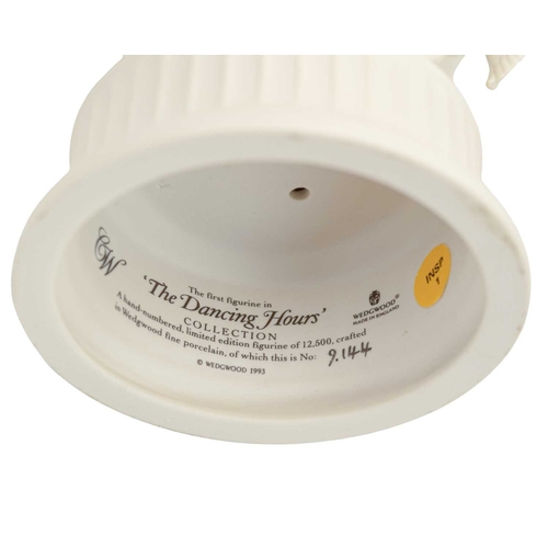 348 - Six Wedgwood 'Dancing Hours' porcelain figures. Limited edition of 12,500 and handnumbered, rare to ... 