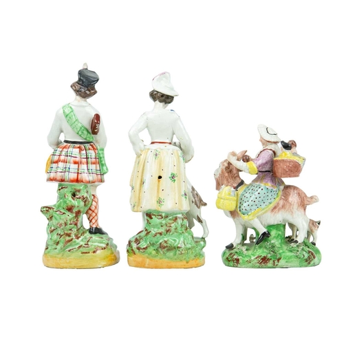 357 - Three 19th century lustre decorated jugs. One drabware, one transfer printed with God Speed the Plou... 