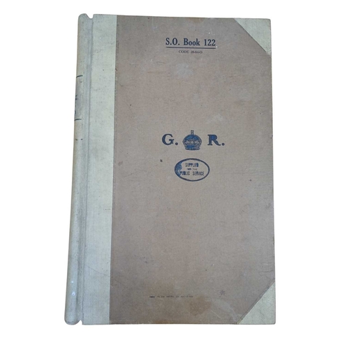 47 - A large late 19th/early 20th century maroon leather bound 'Current Account Ledger'. Together with an... 