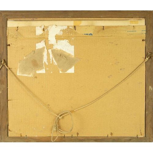 521 - A small 19th century giltwood and gesso mirror. 34cm x 29cm. Together with an Edwardian colour print... 