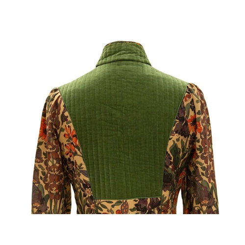 542 - Anna Belinda of Oxford. A long sleeved midi dress, circa 1970, in Liberty 'Penelope' pattern printed... 