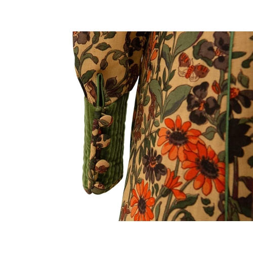 542 - Anna Belinda of Oxford. A long sleeved midi dress, circa 1970, in Liberty 'Penelope' pattern printed... 