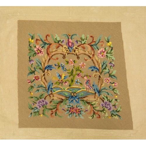 560 - A collection of needlepoint chair covers. Early 20th century, all stamped Chippendale, four with bei... 