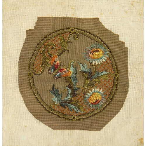 560 - A collection of needlepoint chair covers. Early 20th century, all stamped Chippendale, four with bei... 