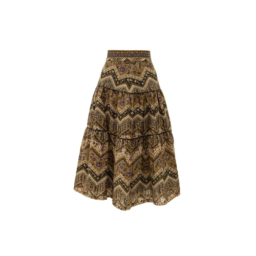 565 - Anna Belinda of Oxford. Two skirts, both circa 1970, one in Liberty 'Hera' pattern printed cotton, w... 