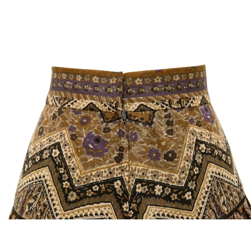 565 - Anna Belinda of Oxford. Two skirts, both circa 1970, one in Liberty 'Hera' pattern printed cotton, w... 