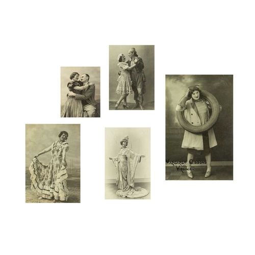 573 - Five vintage actress photographs. All in black and white of Margaret Gibbons, one as Virginia, one f... 