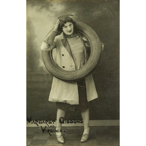 573 - Five vintage actress photographs. All in black and white of Margaret Gibbons, one as Virginia, one f... 