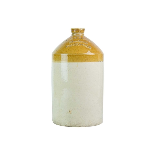 671 - Local interest Penzance stoneware flagon. R.V & Davy, Merchants Penzance, stamped H134, impressed Ha... 