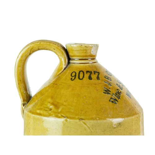 676 - Local interest. Wadebridge and Bodmin stoneware flagons. A 'Coombes & Son Wine Merchant Wadebridge' ... 