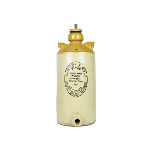 699 - Stoneware Flagons - Mineral Water. A 'Purnell & Co's' of Guildford stoneware bottle with double lobe... 
