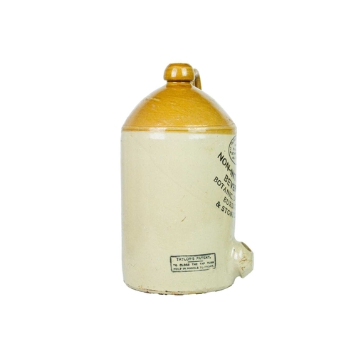 699 - Stoneware Flagons - Mineral Water. A 'Purnell & Co's' of Guildford stoneware bottle with double lobe... 