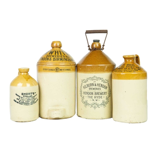 707 - London Brewery stoneware flagons. Kilburn and Hendon Breweries, Hendon Brewery, The Hyde N.W flagon ... 