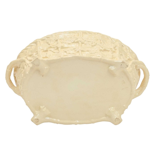 726 - A Mintons game pie dish and cover. Circa 1885, with a cream coloured glaze, the base moulded in the ... 