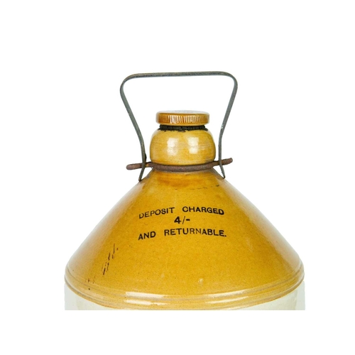 753 - Stoneware Flagons - Ginger Beer. Five ginger beer receptacles comprising 'Pike, Spicer & Co. Limited... 