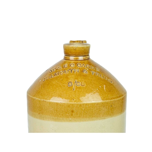 758 - Five W & EC Carne stoneware flagons. Of Falmouth and Truro, various sizes ranging from 40cm-25cm, ma... 