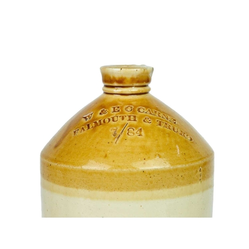 758 - Five W & EC Carne stoneware flagons. Of Falmouth and Truro, various sizes ranging from 40cm-25cm, ma... 