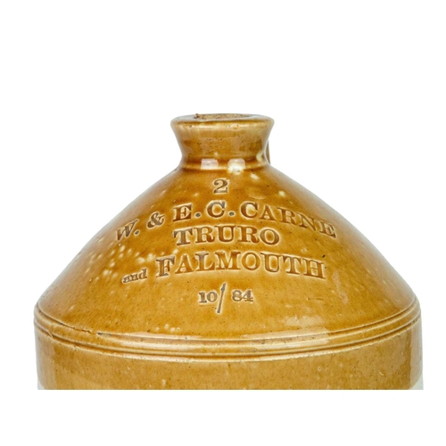 758 - Five W & EC Carne stoneware flagons. Of Falmouth and Truro, various sizes ranging from 40cm-25cm, ma... 