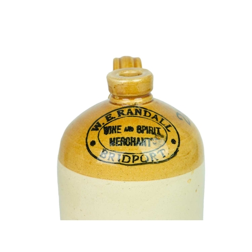 801 - Two stoneware flagons. Buckland Pitminster Mills Taunton, impressed Price Bristol mark, height 30cm,... 