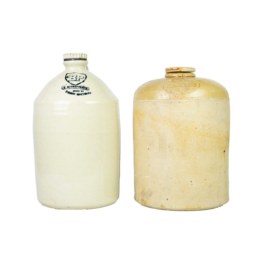 803 - Garagealia. A 'BP Comprox' stoneware demijohn. Made by Timaru Potteries (New Zealand). Height 40cm. ... 
