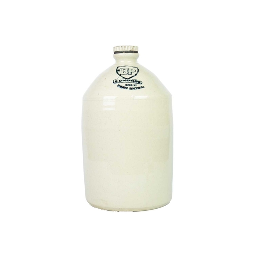 803 - Garagealia. A 'BP Comprox' stoneware demijohn. Made by Timaru Potteries (New Zealand). Height 40cm. ... 