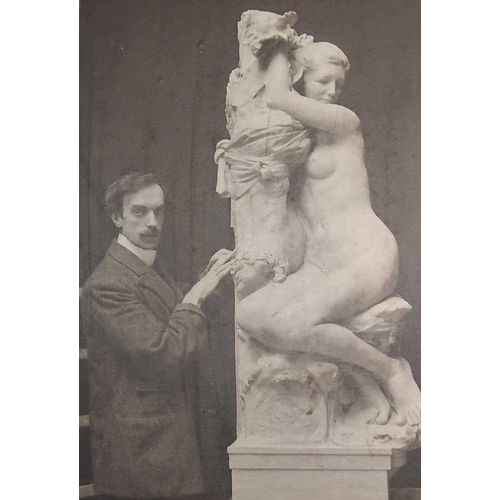 811 - David BURNS BROWN (Scottish, 1875 -1963). A figure group modelled as two young women, raised on rect... 