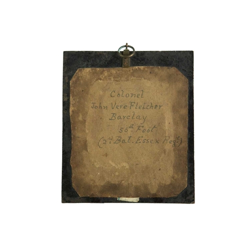 816 - English school, early 19th century. Miniature portrait of Colonel John Vere Fletcher Barclay of the ... 