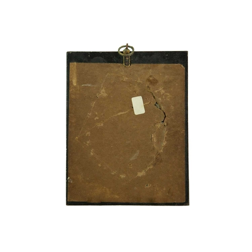 817 - English school, circa 1820. Miniature portrait of a gentleman wearing a black frock coat, 7.2 x 6.1c... 