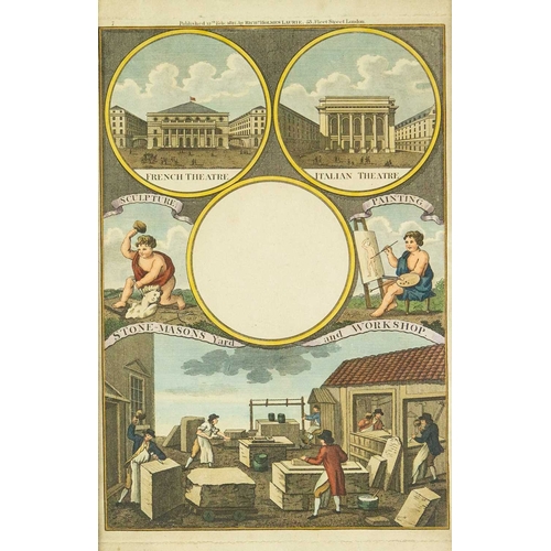 832 - A 19th century writing blank. 'French Theatre, Italian Theatre, Sculpture, Painting, Stone-Masons Ya... 