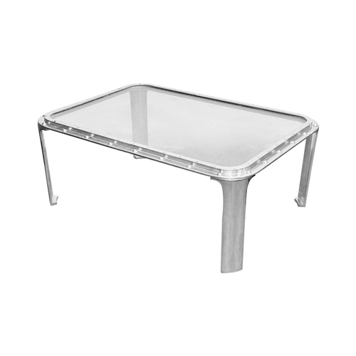 837 - SS Canberra ships window coffee table. Recycled from the P&O ship when she was finally broken up in ... 