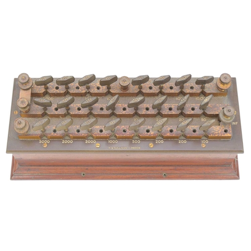 860 - A Kelvin & James White multicellular volt meter. Lord Kelvin's patent, No 1977, height 35cm, mounted... 