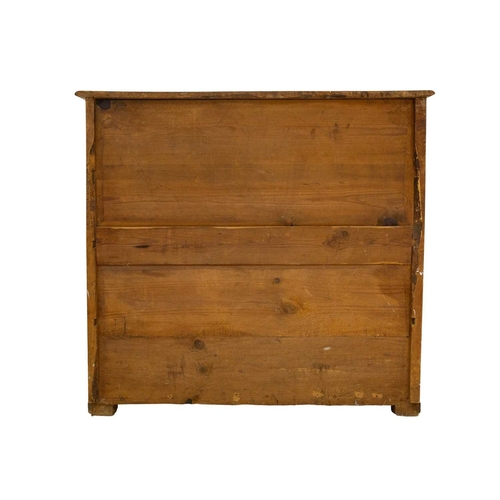 985 - A Biedermeier satin birch secretaire chest. 19th century, the hinged fall fitted a central cupboard,... 