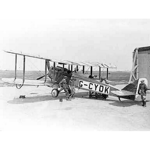 16 - A De Havilland DH 4 section of an aircraft propeller. H.C. Cleaver Ltd wooden propeller mounted on a... 