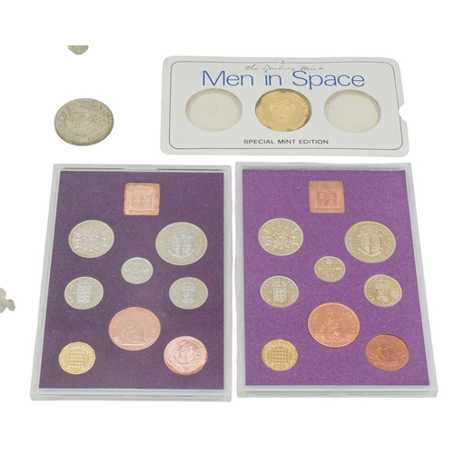 189 - Great Britain and World Coins including silver coins. Lot includes:Three silver proof cased Great Br... 