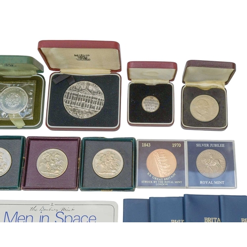 189 - Great Britain and World Coins including silver coins. Lot includes:Three silver proof cased Great Br... 
