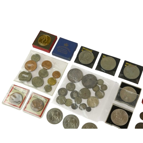197 - Great Britain and Foreign Coinage including Silver in Cashtin and one other container. Lot includes ... 