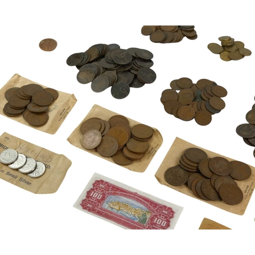 197 - Great Britain and Foreign Coinage including Silver in Cashtin and one other container. Lot includes ... 