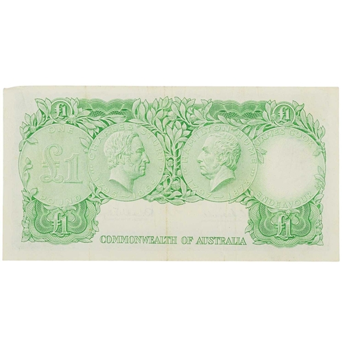 199 - Australian £1 Bank Note 1961-65 Issue. QEII Commonwealth of Australia £1 bank note signed by H C Coo... 