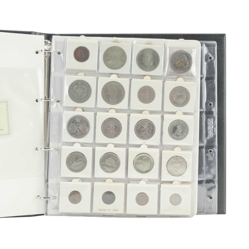 208 - Coin Collection in Album. Lot includes a USA 1992 silver dollar and a 1928 Peace Dollar, together wi... 