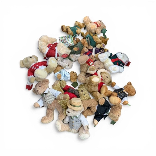 223 - A large collection of Harrods bears. Includes six Christmas bears, four Annual bears and ten other H... 