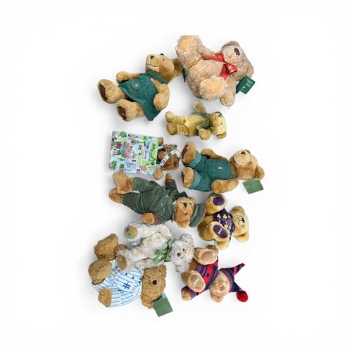 223 - A large collection of Harrods bears. Includes six Christmas bears, four Annual bears and ten other H... 