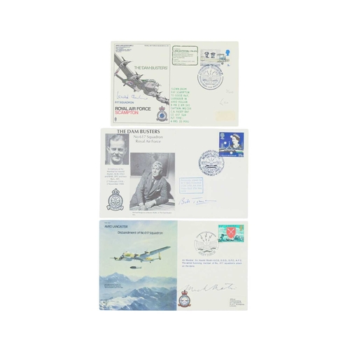 231 - The Dam Busters - 617 Squadron - Royal Air Force. (Dambusters) Three signed commemorative covers. On... 