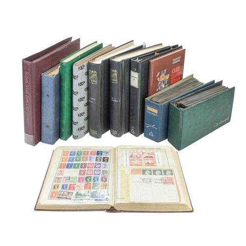 246 - GB and World Stamps. Three boxes containing an accumulation of stamps in albums, loose and FDCs. Inc... 