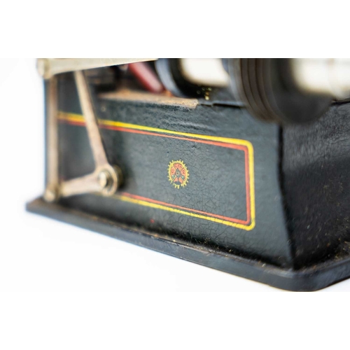 249 - A Georges Carette et Cie twin cylinder horizontal live steam engine model. Circa 1910, with a cast i... 