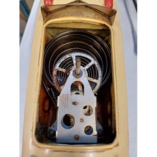 259 - Two Hornby tinplate clockwork speedboats. Racer III with red trimmed cream finish, length 43cm (2).