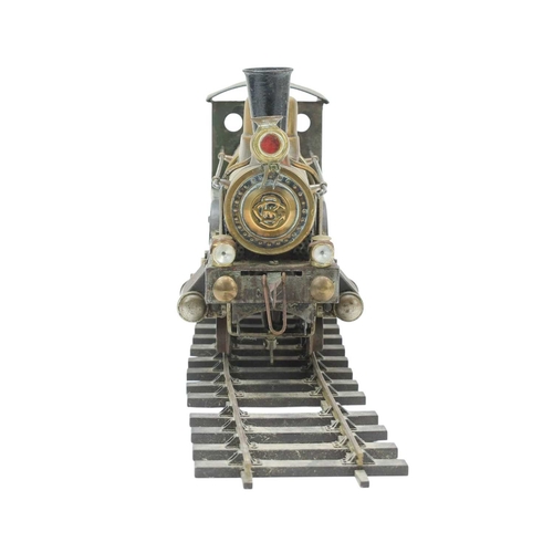 268 - A Bing Gauge 1 live steam 2-2-0 locomotive. Circa 1910, with a brass boiler and traces of red lined ... 